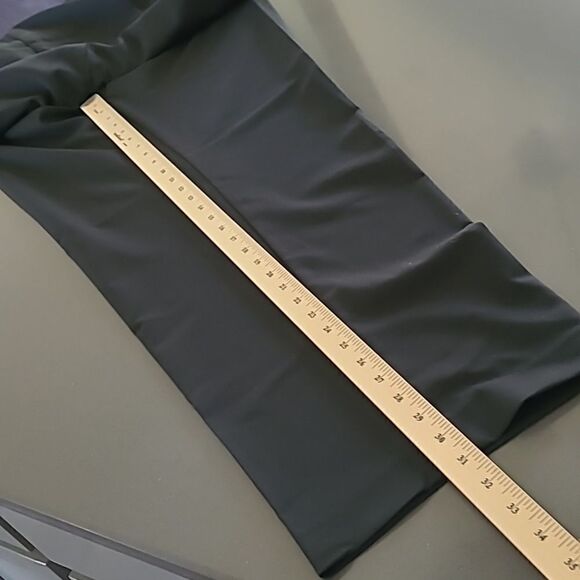 JMS Just My Size sz 24 W black dress pants.  Placket front, no pockets - Picture 4 of 8